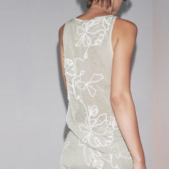 ❗️BUY NOW❗️ITEM WILL BE REMOVED SOON❗️ZARA Semi-Sheer Structured Knit Top - Picture 4 of 7